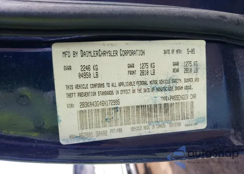 2006 Dodge Charger from USA, damaged, VIN 2B3KA43G46H172995